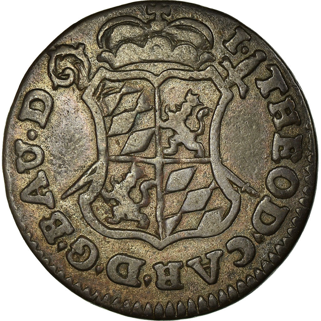 Coin, LIEGE, John Theodore, Liard, 1750, Liege, EF(40-45), Copper, KM:155