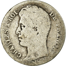 Moneda, Francia, Charles X, 1/2 Franc, 1829, Paris, BC, Plata, KM:723.1