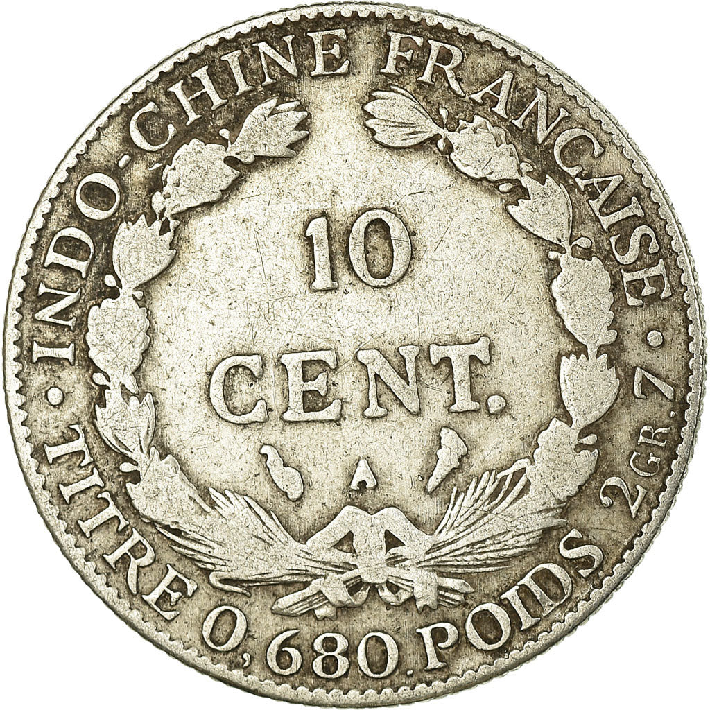 Coin, FRENCH INDO-CHINA, 10 Cents, 1929, Paris, VF(20-25), Silver, KM:16.1