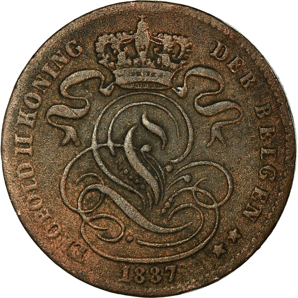 Monnaie, Belgique, Leopold II, Centime, 1887, TB+, Cuivre, KM:34.1