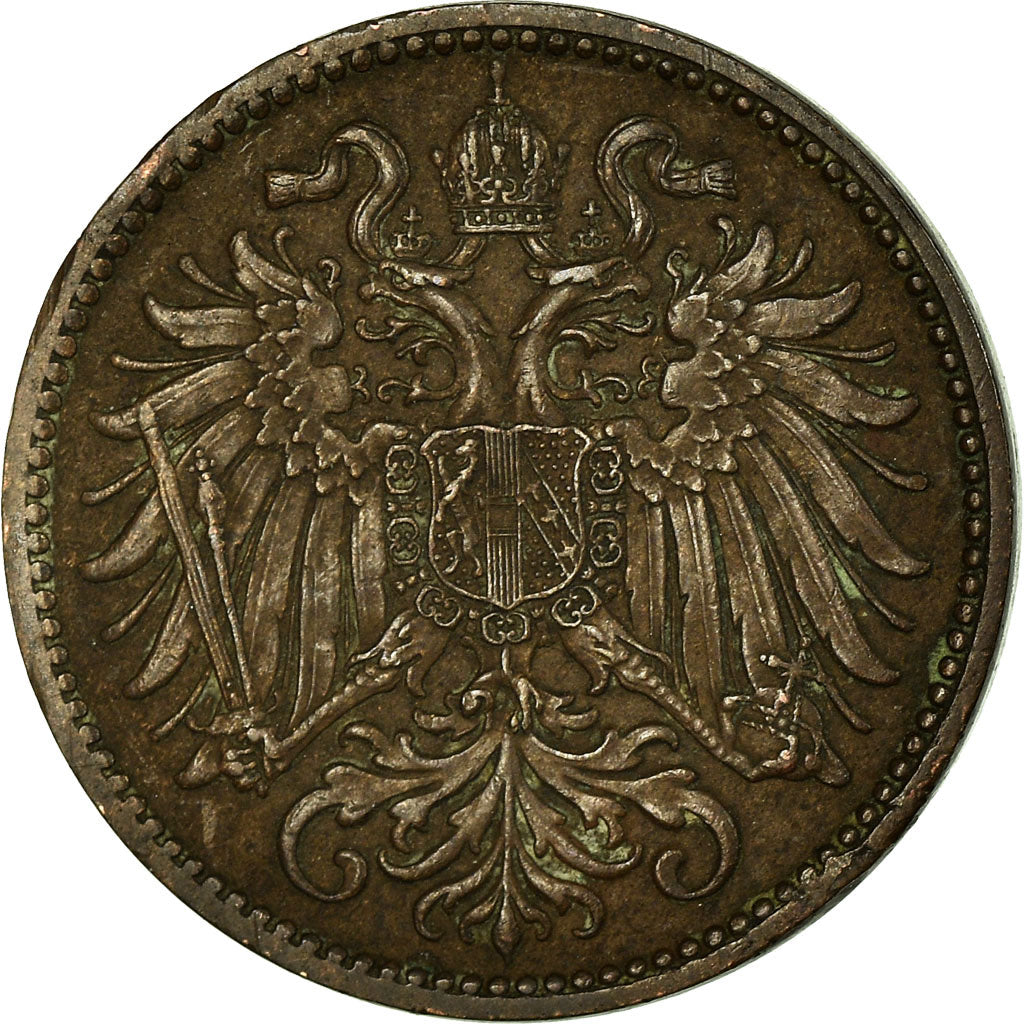 Münze, Österreich, Franz Joseph I, 2 Heller, 1907, SS, Bronze, KM:2801