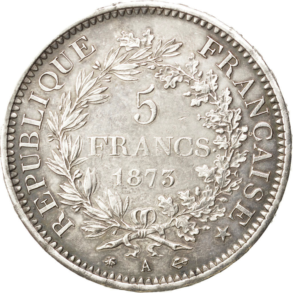 Troisième République, 5 Francs Hercule, 1873 A, KM 820.1