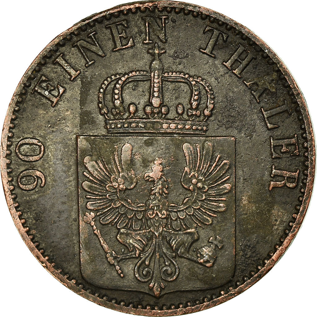 Moeda, Estados Alemães, PRUSSIA, Wilhelm I, 4 Pfennig, 1862, Berlin, EF(40-45)