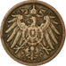 Coin, GERMANY - EMPIRE, Wilhelm II, 2 Pfennig, 1907, Hambourg, EF(40-45)