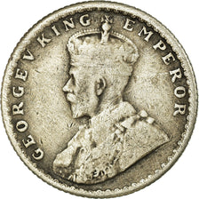 Coin, INDIA-BRITISH, George V, 1/4 Rupee, 1913, VF(20-25), Silver, KM:518