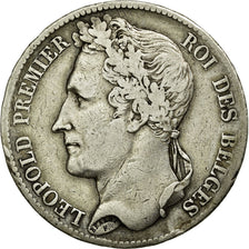 Coin, Belgium, Leopold I, 5 Francs, 5 Frank, 1833, VF(30-35), Silver, KM:3.1