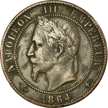 Coin, France, Napoleon III, Napoléon III, 10 Centimes, 1864, Strasbourg