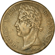 Coin, FRENCH COLONIES, Charles X, 5 Centimes, 1828, Paris, VF(30-35), Bronze