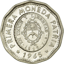 Coin, Argentina, 25 Pesos, 1965, MS(63), Nickel Clad Steel, KM:61
