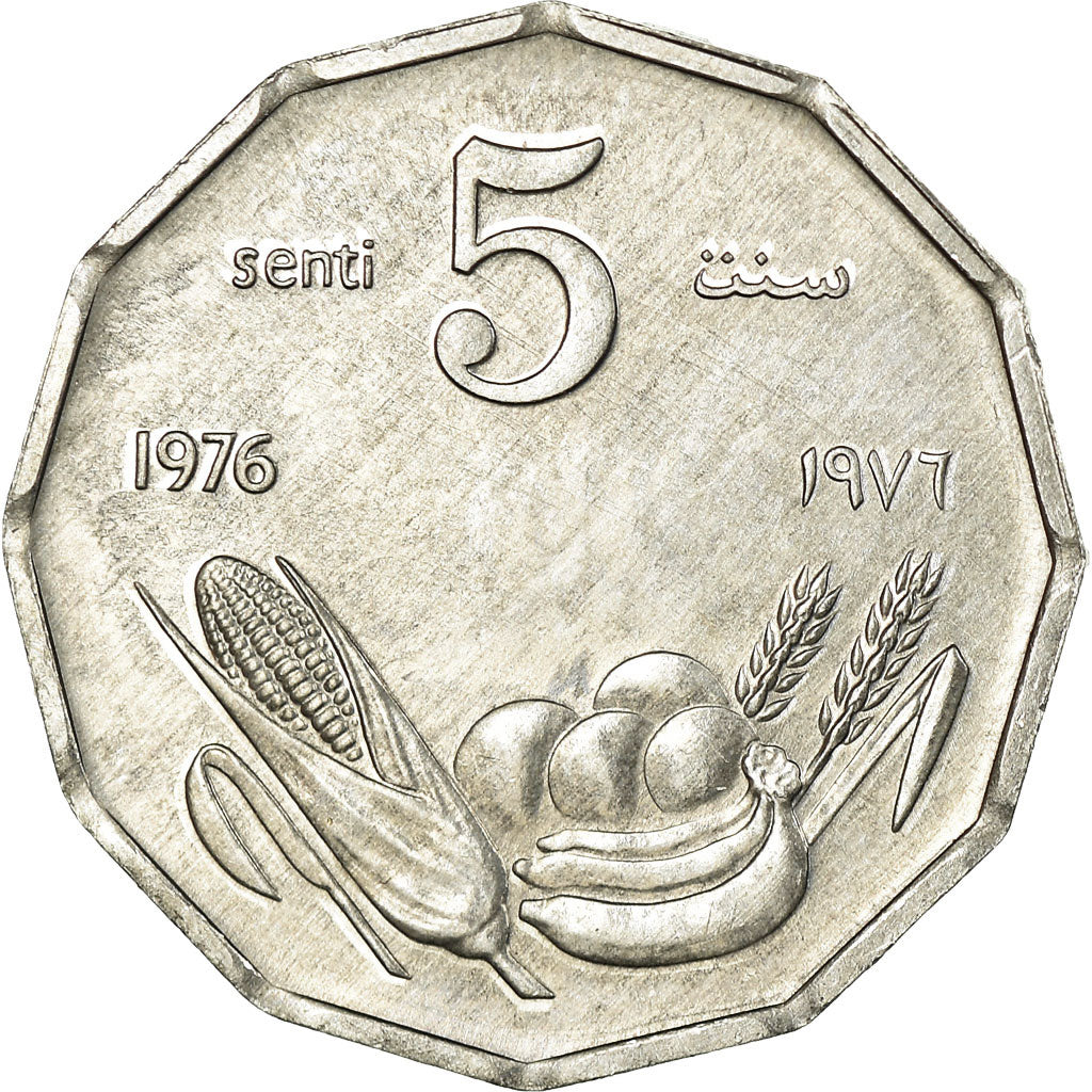 Monnaie, Somalie, 5 Senti, 1976, SPL, Aluminium, KM:24