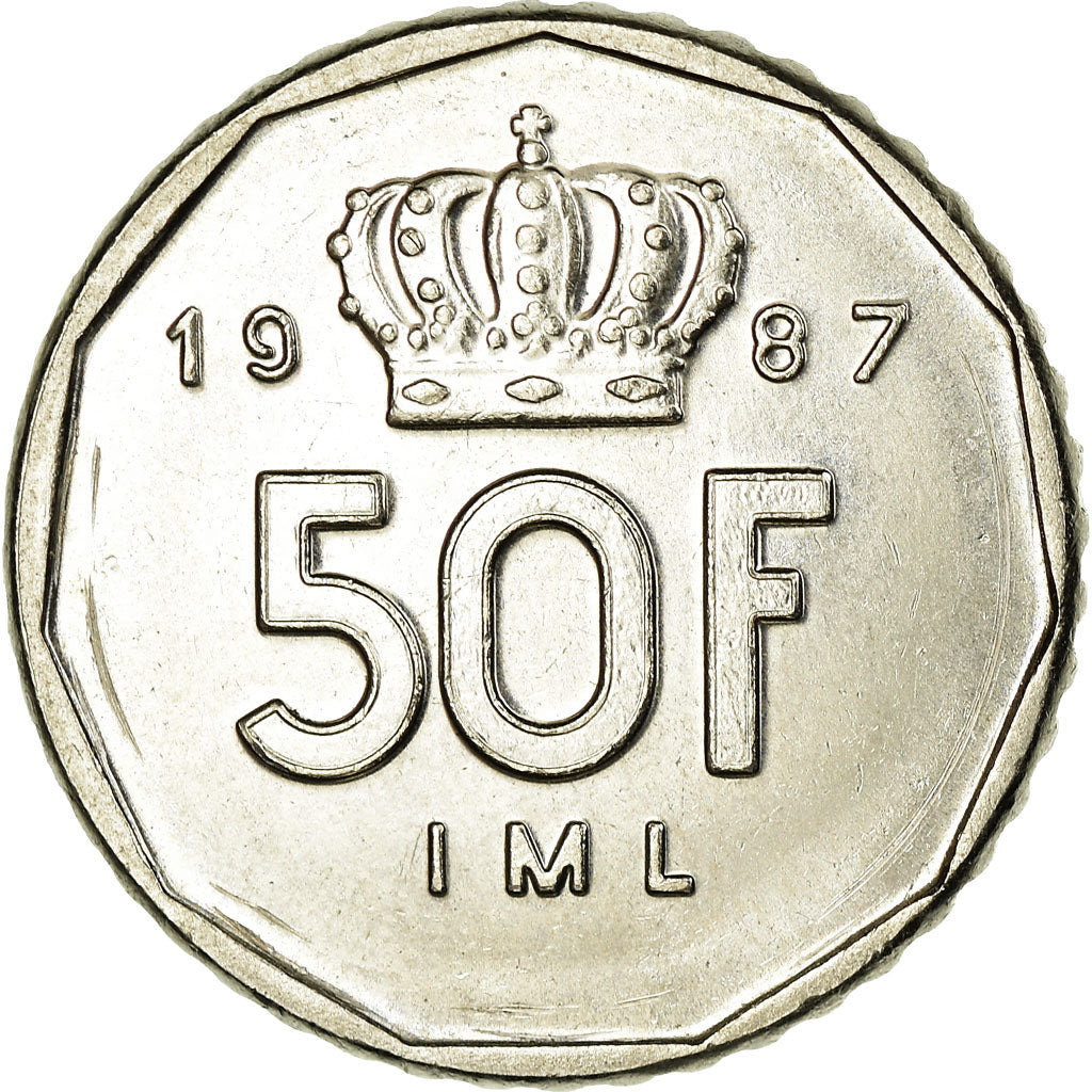 Coin, Luxembourg, Jean, 50 Francs, 1987, MS(63), Nickel, KM:62