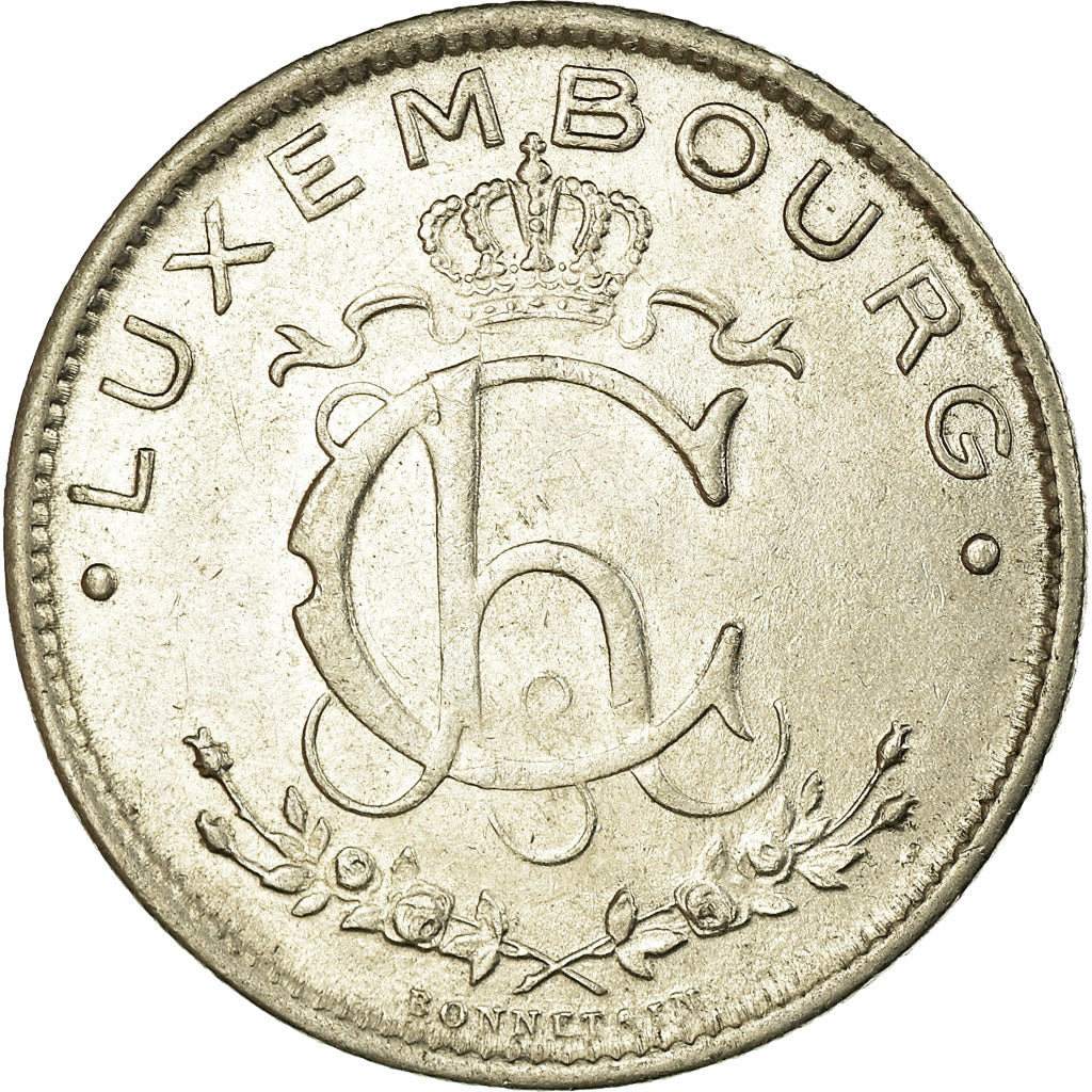 Coin, Luxembourg, Charlotte, Franc, 1924, AU(55-58), Nickel, KM:35