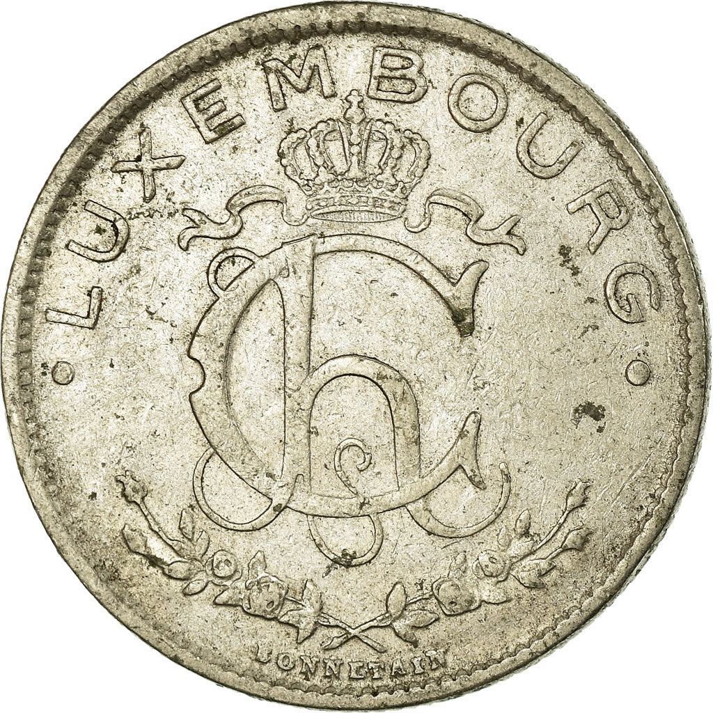 Coin, Luxembourg, Charlotte, Franc, 1924, VF(30-35), Nickel, KM:35