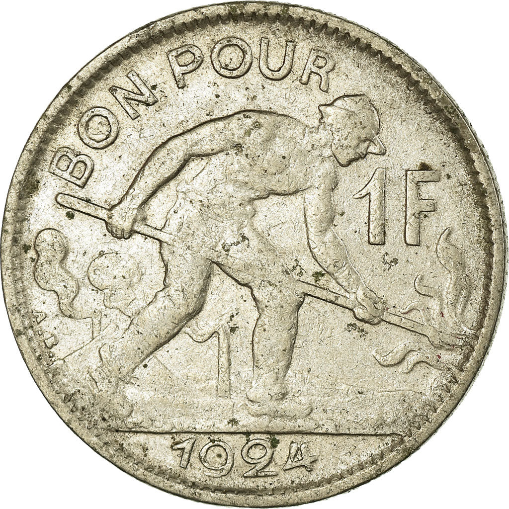 Coin, Luxembourg, Charlotte, Franc, 1924, VF(30-35), Nickel, KM:35
