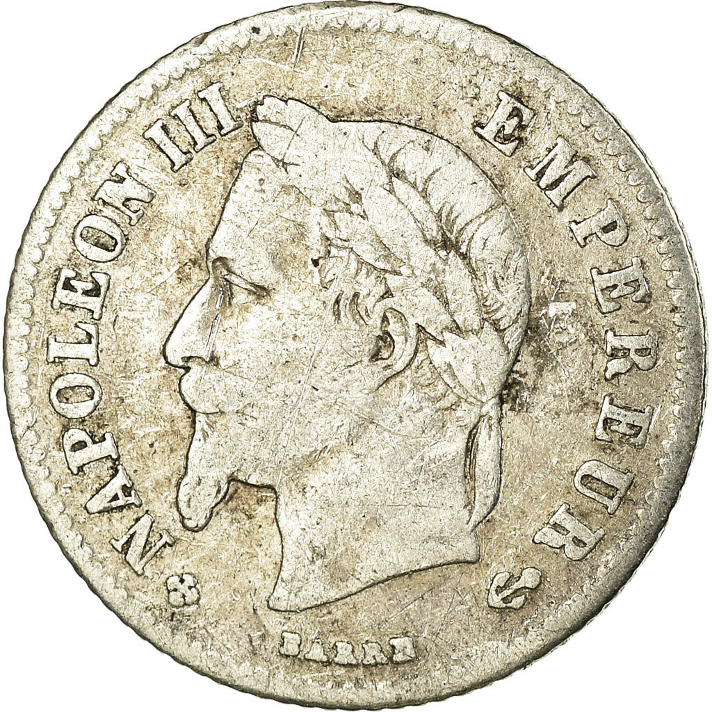 Moeda, França, Napoleon III, Napoléon III, 20 Centimes, 1866, Strasbourg