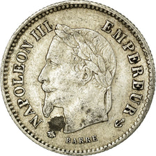 Monnaie, France, Napoleon III, Napoléon III, 20 Centimes, 1867, Paris, TB