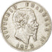 ITALY, 5 Lire, 1873, Milan, KM #8.3, VF(30-35), Silver, 24.85