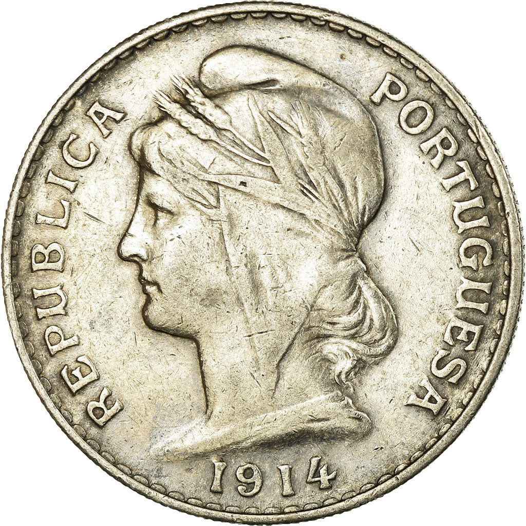 Münze, Portugal, 50 Centavos, 1914, SS, Silber, KM:561