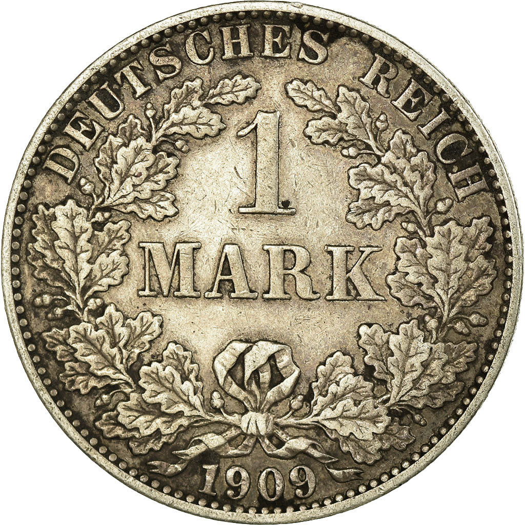 Moeda, ALEMANHA - IMPÉRIO, Wilhelm II, Mark, 1909, Berlin, EF(40-45), Prata
