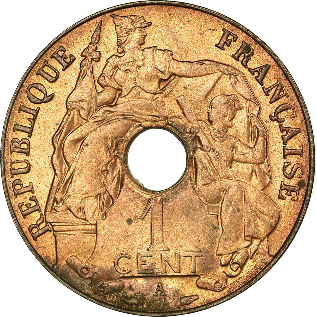 Coin, FRENCH INDO-CHINA, Cent, 1938, Paris, EF(40-45), Bronze, KM:12.1