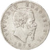 ITALY, 5 Lire, 1875, Milan, KM #8.3, VF(20-25), Silver, 24.77