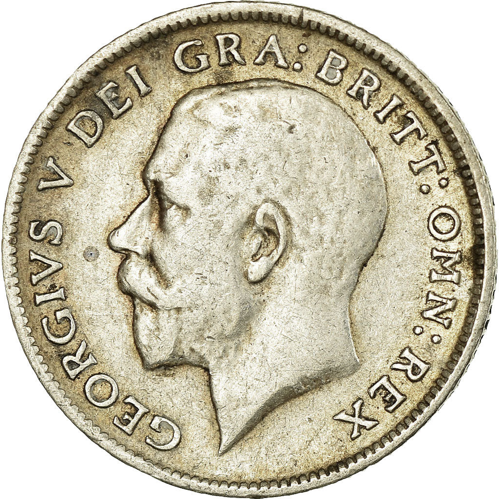 Moneta, Gran Bretagna, George V, 6 Pence, 1916, BB, Argento, KM:815