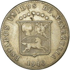Coin, Venezuela, 12-1/2 Centimos, 1946, EF(40-45), Copper-nickel, KM:30a