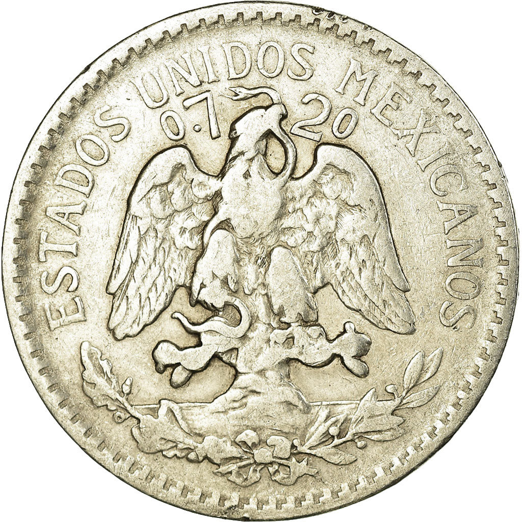 Coin, Mexico, 50 Centavos, 1920, Mexico City, EF(40-45), Silver, KM:447