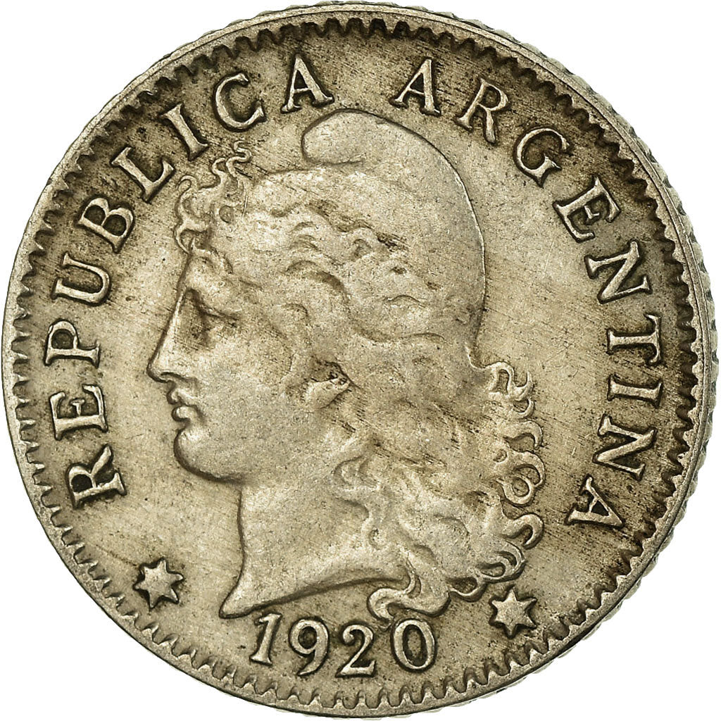 Coin, Argentina, 5 Centavos, 1920, EF(40-45), Copper-nickel, KM:34