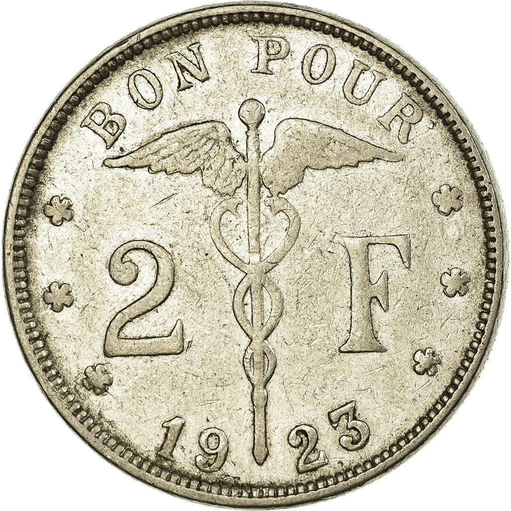 Coin, Belgium, 2 Francs, 2 Frank, 1924, EF(40-45), Nickel, KM:91.1