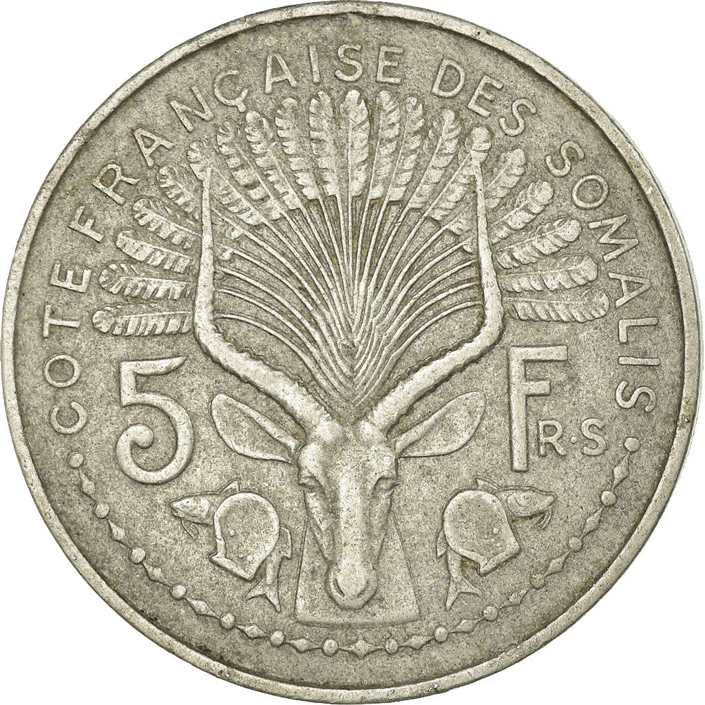Coin, French Somaliland, 5 Francs, 1948, Paris, VF(30-35), Aluminum, KM:6