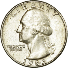 Coin, United States, Washington Quarter, Quarter, 1963, U.S. Mint, Philadelphia