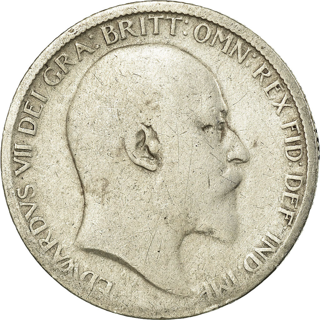Coin, Great Britain, Edward VII, 6 Pence, 1906, VF(20-25), Silver, KM:799