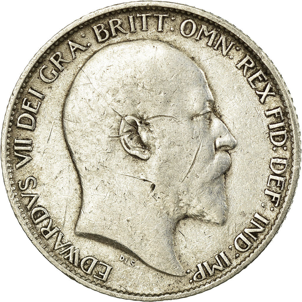 Coin, Great Britain, Edward VII, 6 Pence, 1910, VF(30-35), Silver, KM:799
