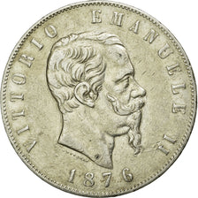 Münze, Italien, Vittorio Emanuele II, 5 Lire, 1876, Rome, SS, Silber, KM:8.4