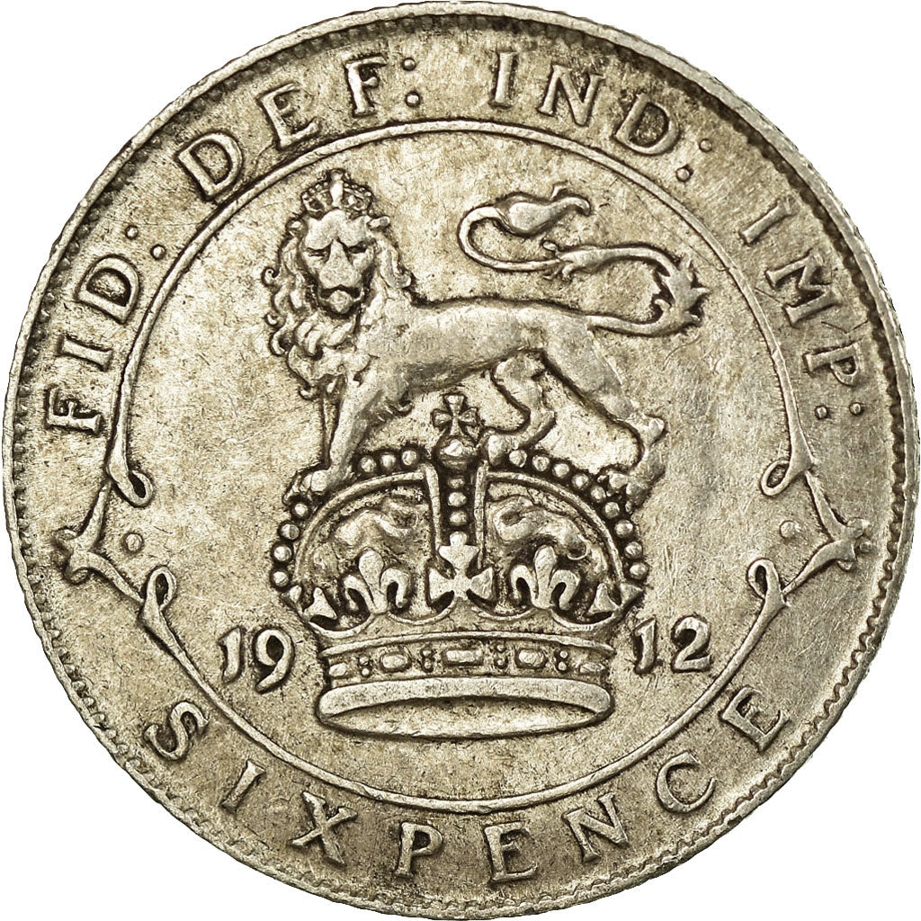 Coin, Great Britain, George V, 6 Pence, 1912, EF(40-45), Silver, KM:815