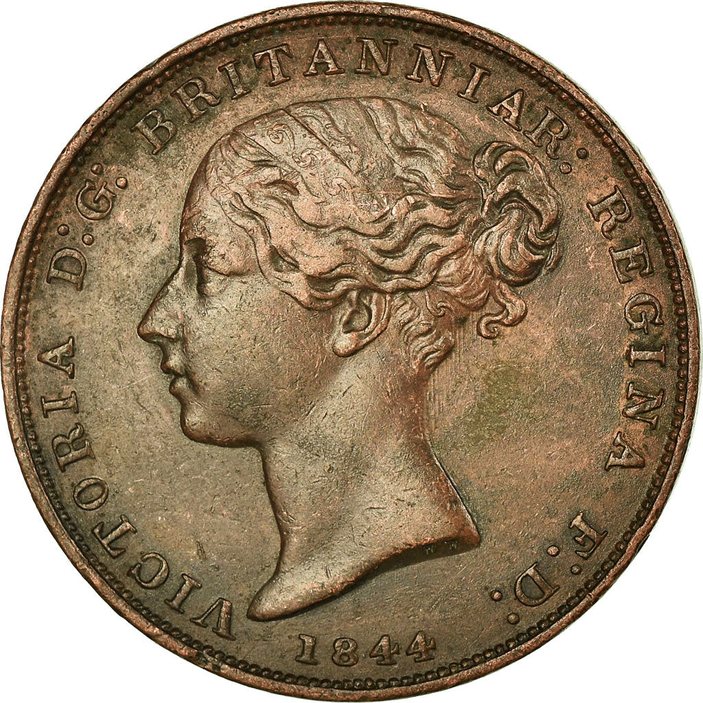 Coin, Jersey, Victoria, 1/26 Shilling, 1844, EF(40-45), Copper, KM:2
