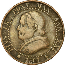 Coin, ITALIAN STATES, PAPAL STATES, Pius IX, Soldo, 5 Centesimi, 1867, Roma