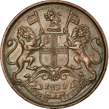 Coin, INDIA-BRITISH, 1/4 Anna, 1835, AU(55-58), Copper, KM:446.1