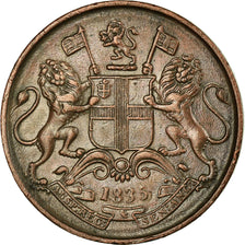 Coin, INDIA-BRITISH, 1/4 Anna, 1835, AU(55-58), Copper, KM:446.1