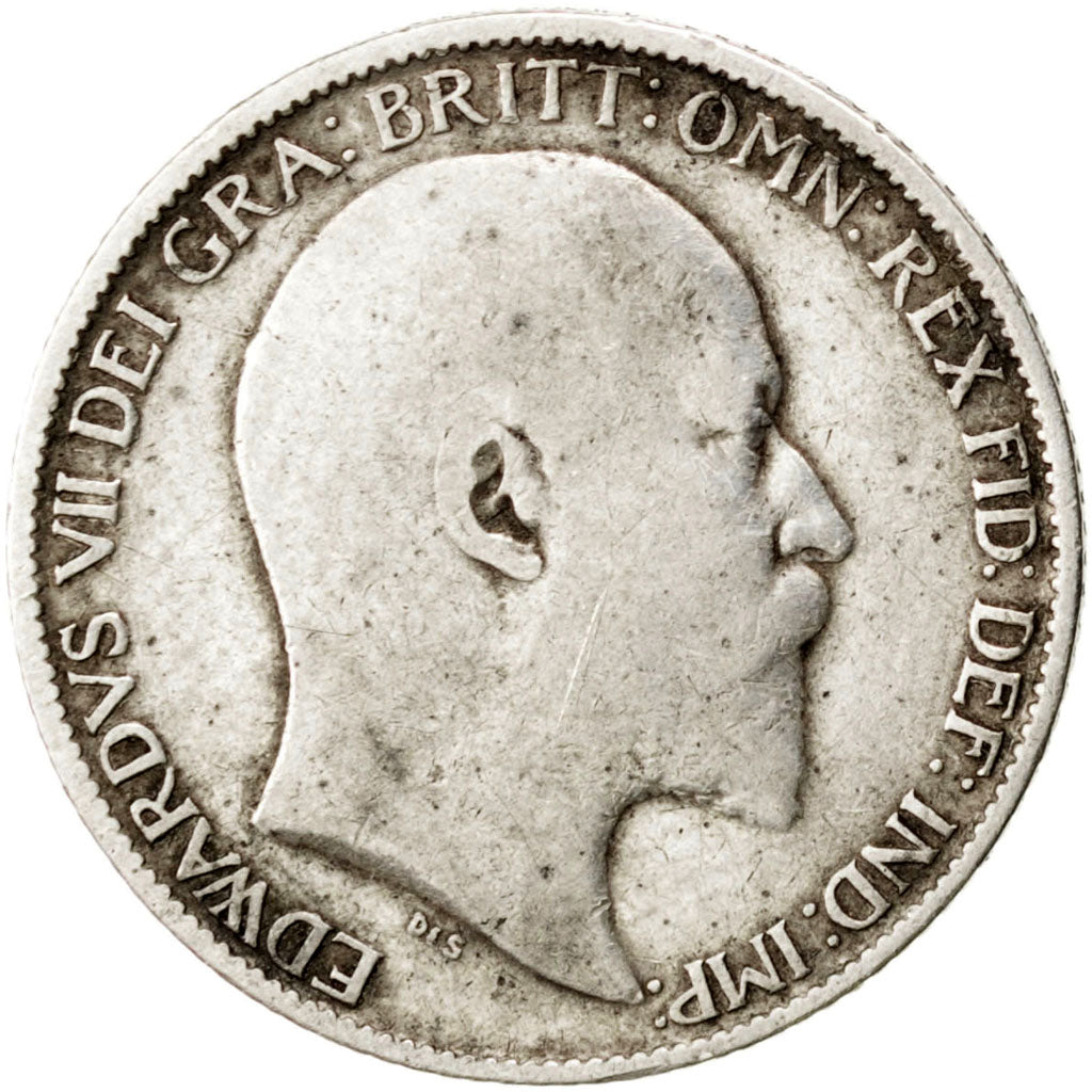 Gran Bretagna, Edward VII, 6 Pence, 1906, MB+, Argento, KM:799