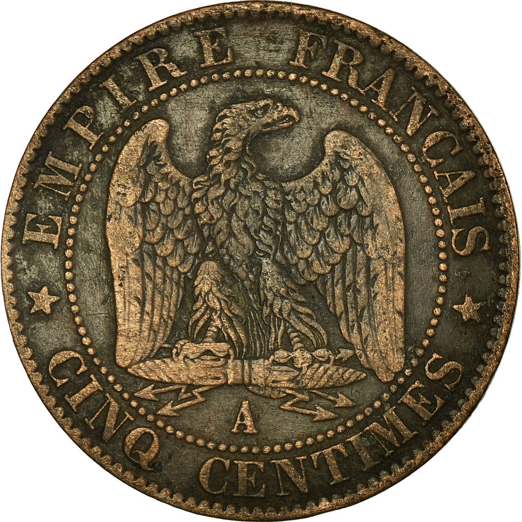 Munten, Frankrijk, Napoleon III, Napoléon III, 5 Centimes, 1856, Paris, FR+