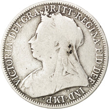 GREAT BRITAIN, Florin, Two Shillings, 1901, KM #781, VF(20-25), Silver, 28.3,...
