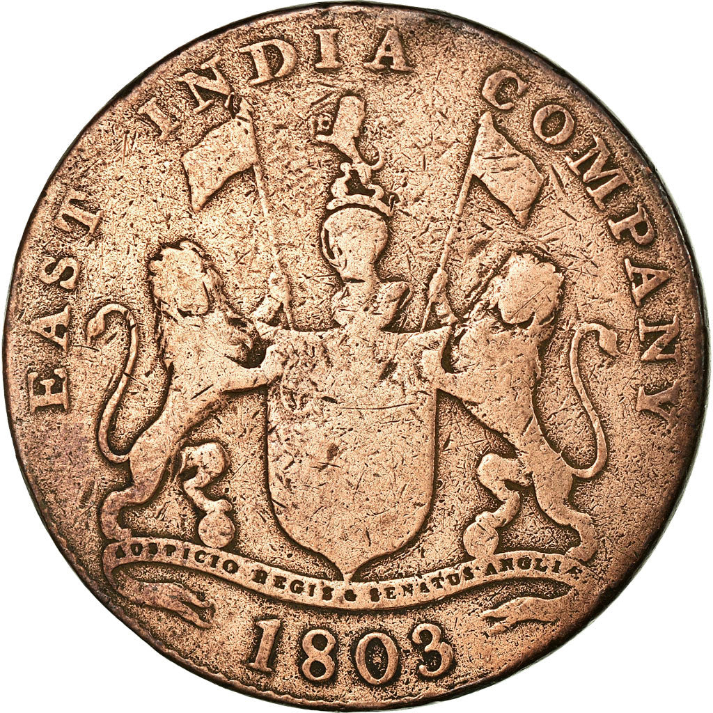 Coin, INDIA-BRITISH, MADRAS PRESIDENCY, 20 Cash, 1803, Soho Mint, Birmingham