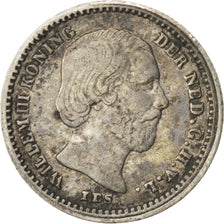 Coin, Netherlands, William III, 5 Cents, 1850, EF(40-45), Silver, KM:91