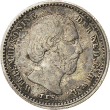 Münze, Niederlande, William III, 5 Cents, 1850, SS, Silber, KM:91
