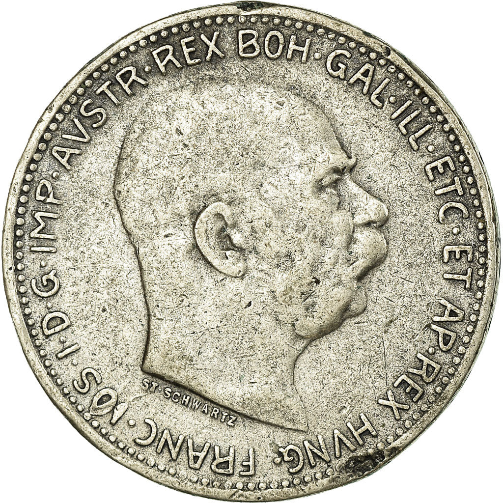 Coin, Austria, Franz Joseph I, Corona, 1914, VF(30-35), Silver, KM:2820