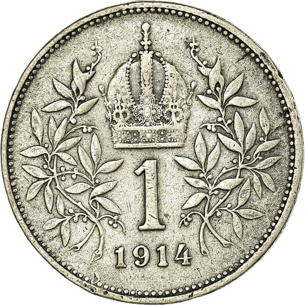 Coin, Austria, Franz Joseph I, Corona, 1914, VF(30-35), Silver, KM:2820