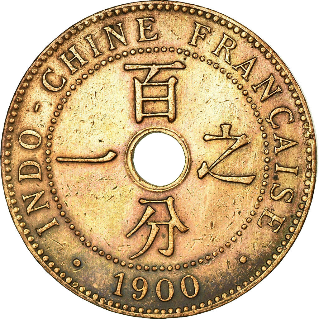 Coin, FRENCH INDO-CHINA, Cent, 1900, Paris, EF(40-45), Bronze, KM:8