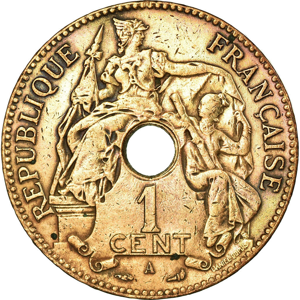Coin, FRENCH INDO-CHINA, Cent, 1900, Paris, EF(40-45), Bronze, KM:8